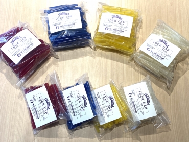 ロックキャップ色付(赤・青・黄)100ヶ入お得パック
